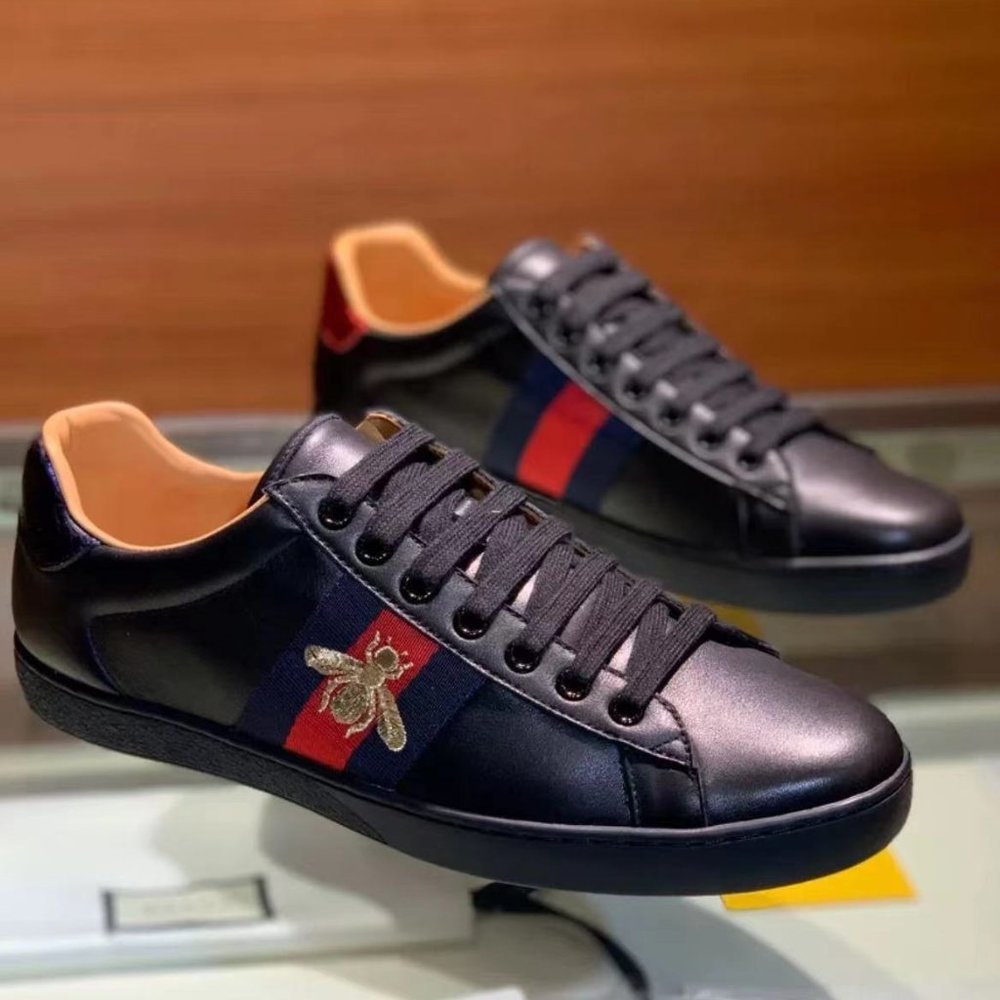 Gucci ace series Bee black sneakers